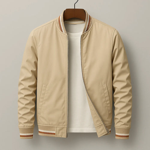 Calvin - Ribbed-Trim Men'S Bomber Jacket