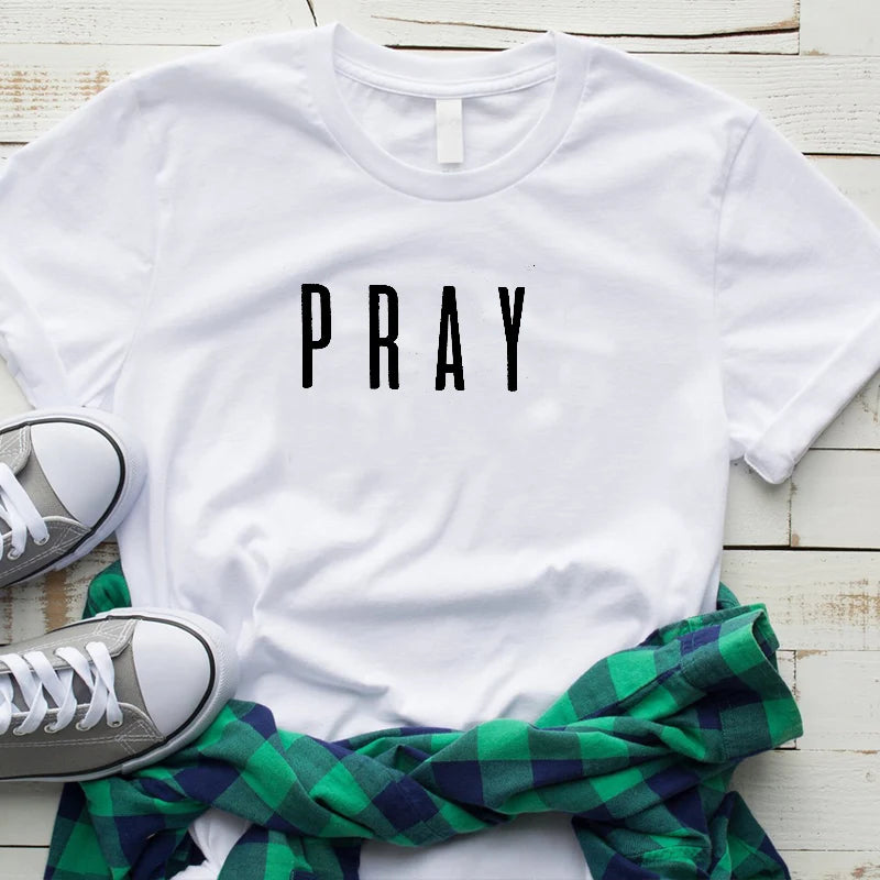 Pray Christian T Shirts Fashion Clothes Women'S Tshirt Tops