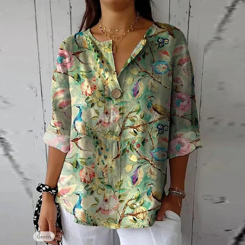 Selynra - Lightweight Floral Blouse