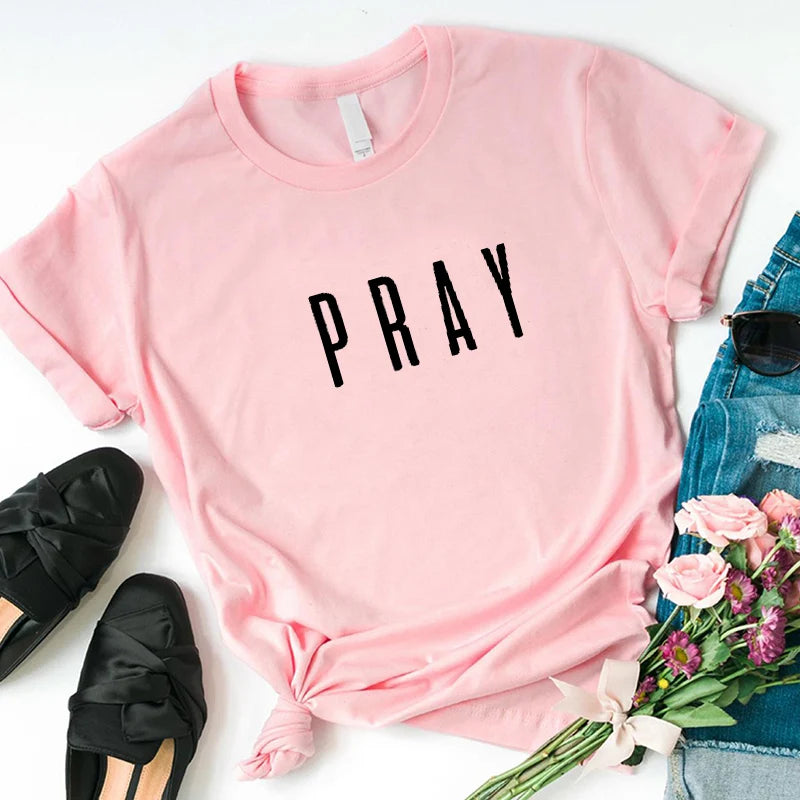 Pray Christian T Shirts Fashion Clothes Women'S Tshirt Tops