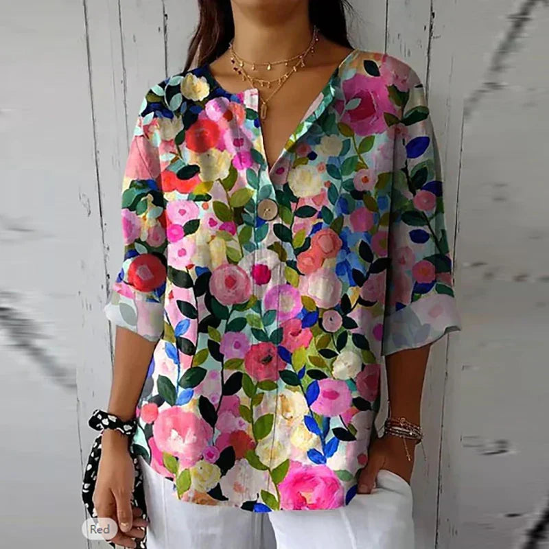 Selynra - Lightweight Floral Blouse
