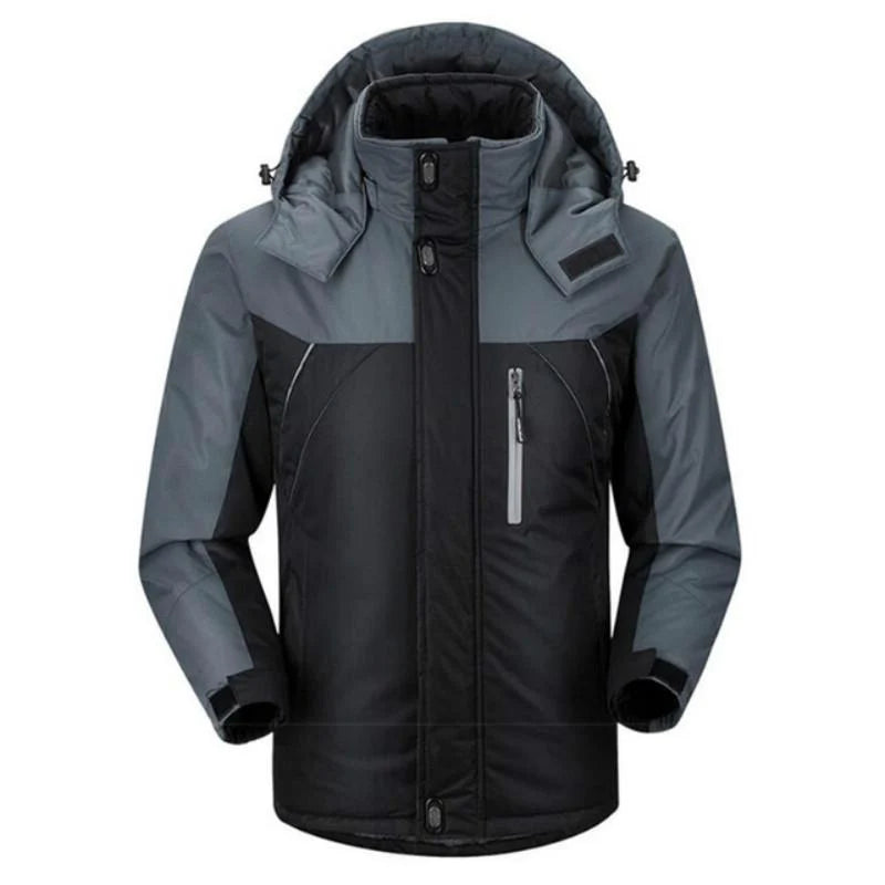 Men Winter Thick Fleece Waterproof Outwear down Jackets Coats Size Xxxl Black