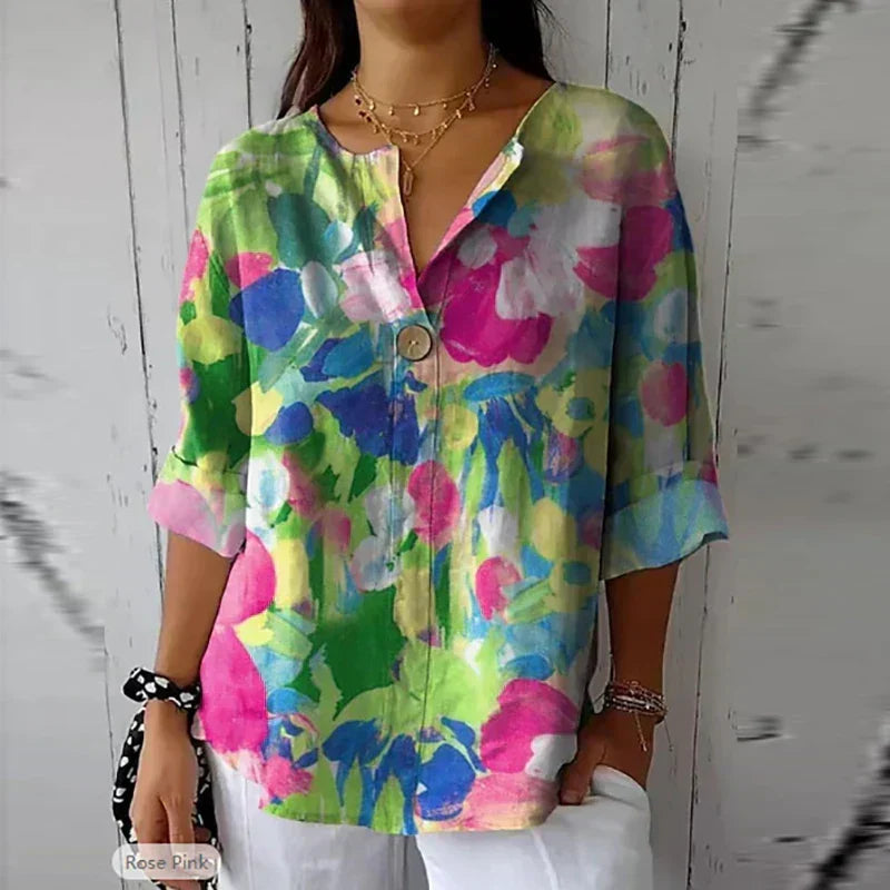 Selynra - Lightweight Floral Blouse