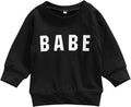 Infant Boy Sweatshirt Toddler Crewneck Sweater Newborn Baby Boy Girls Clothes Letter Printed Fall Spring Pullover Tops